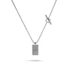ELAN Oxidized Silver Tag with Ivory Enamel