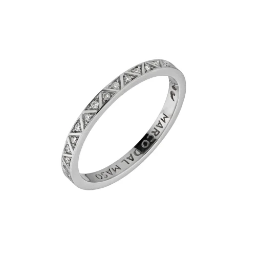 Manawa Eternity Ring with White Diamonds with 18kt White Gold