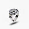 MONETA Silver Initial W Ring