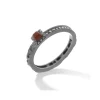Orion Champagne Diamonds Ring & Square Carnelian Halo
