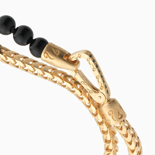 Ulysses Double Chain Bracelet with Diamond Clasp