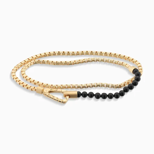 Ulysses Double Mini Bead Bracelet with Diamond Clasp