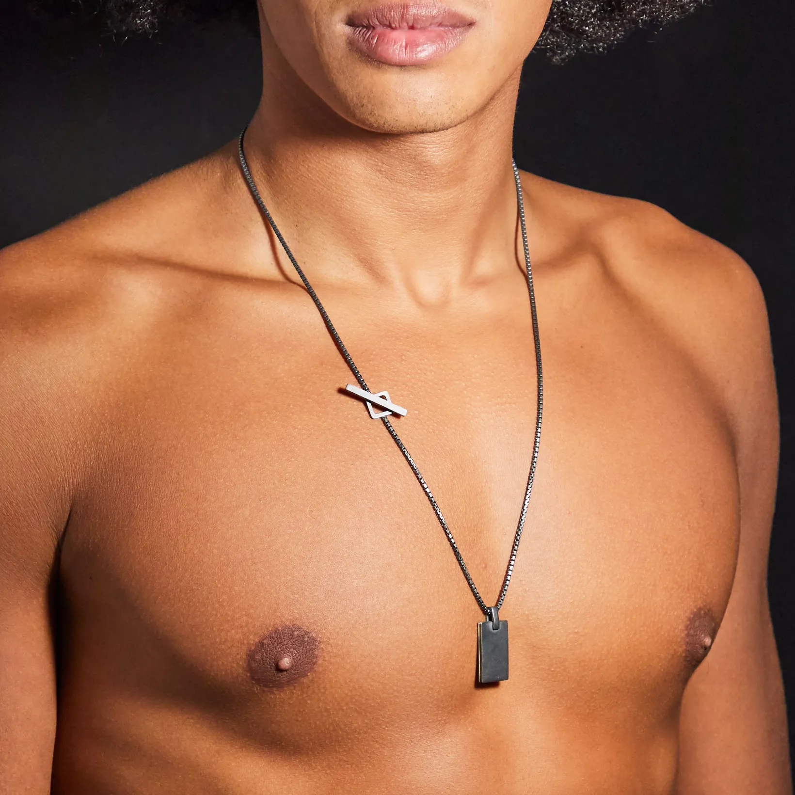 ELAN Oxidized Silver Tag with Yellow Enamel