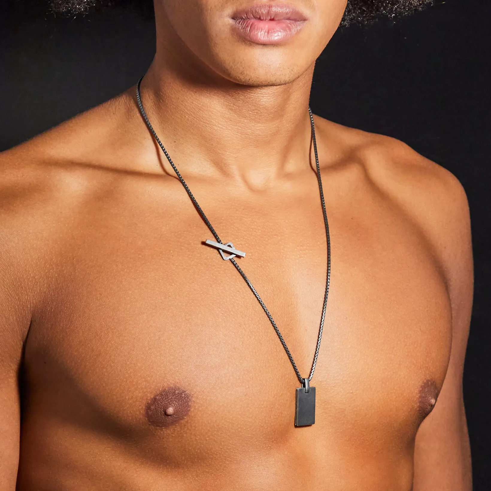 ELAN Oxidized Silver Tag with Ivory Enamel