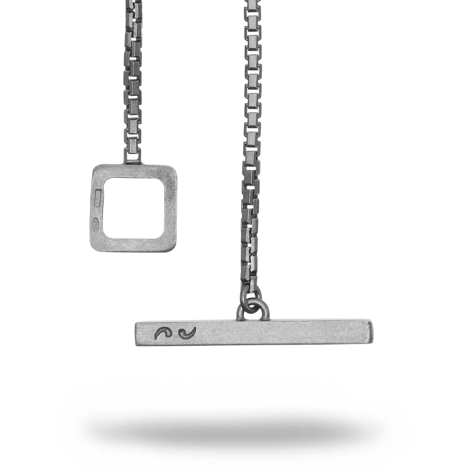 ELAN Oxidized Silver Tag with Yellow Enamel