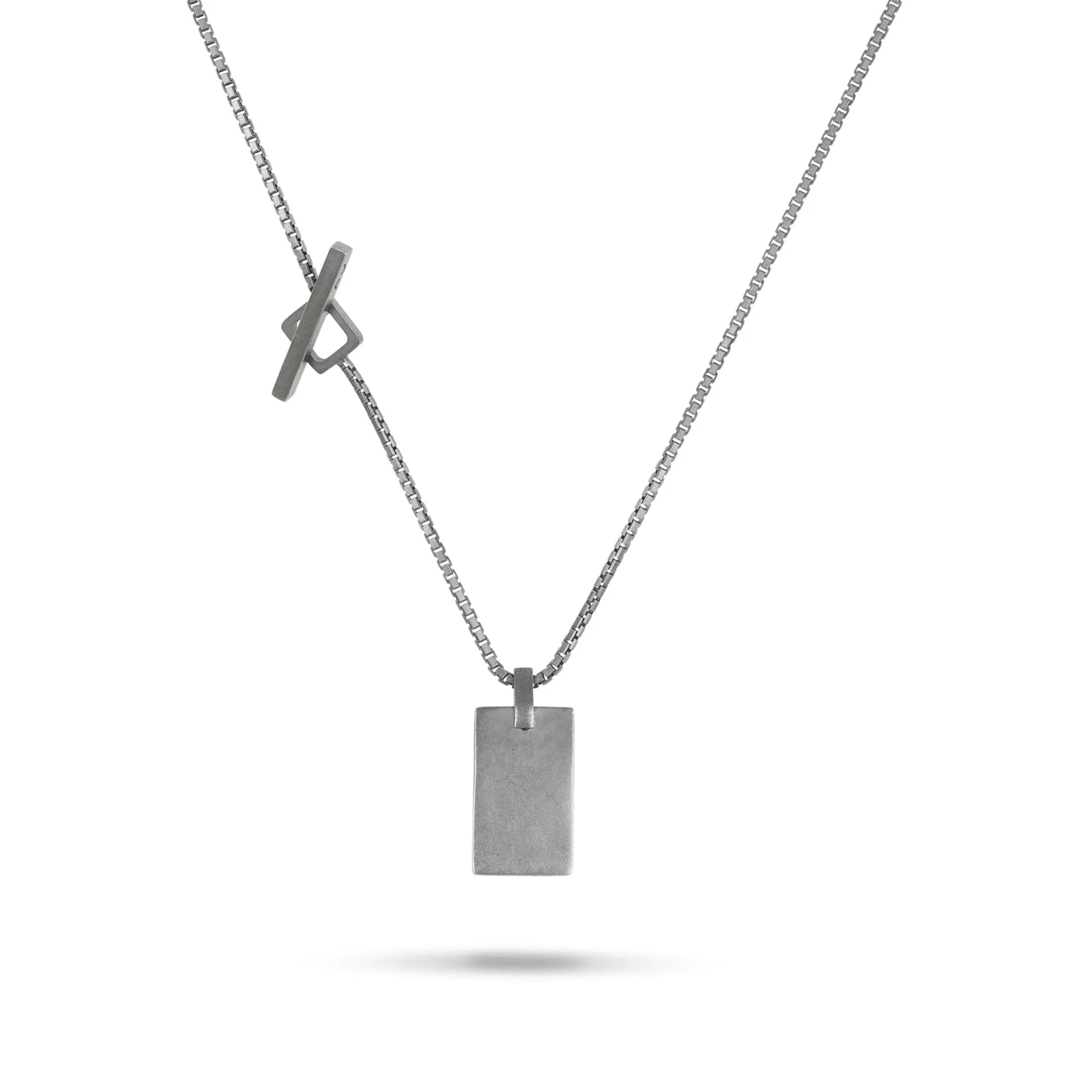 ELAN Oxidized Silver Tag with Yellow Enamel