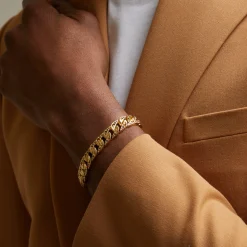 FLAMING TONGUE 18K Yellow Gold Bold Bracelet