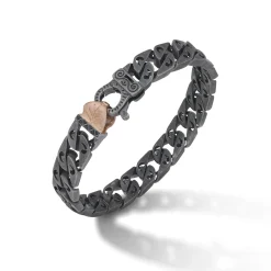 FLAMING TONGUE 9mm Link Silver Bracelet