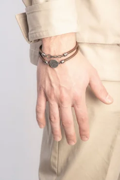 MONETA Brown Leather Bracelet