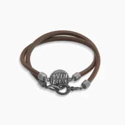 MONETA Brown Leather Bracelet