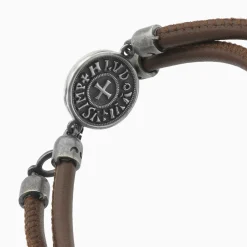 MONETA Brown Leather Bracelet