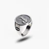 MONETA Silver Initial J Ring