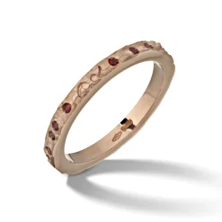 Orion Rose Gold Ring with Red Sapphires