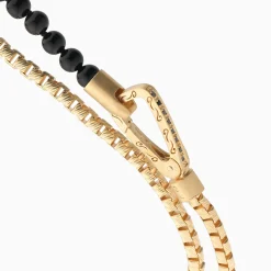 Ulysses Double Mini Bead Bracelet with Diamond Clasp
